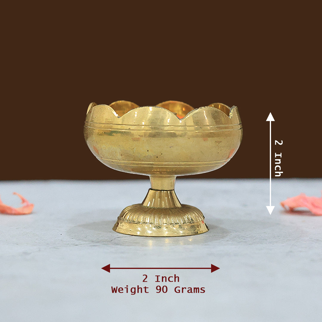 2" Brass Tomato Shape Lamp