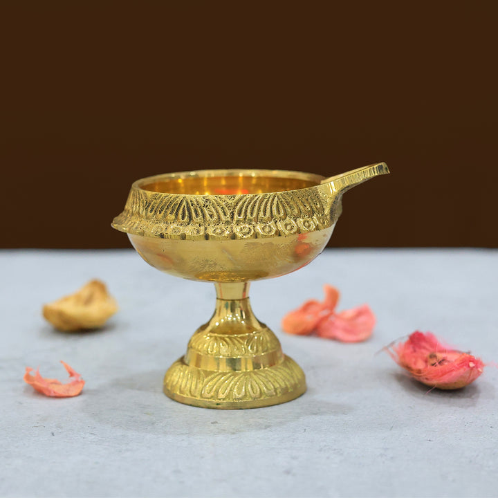 Brass Kuber Deepa with Small Stand