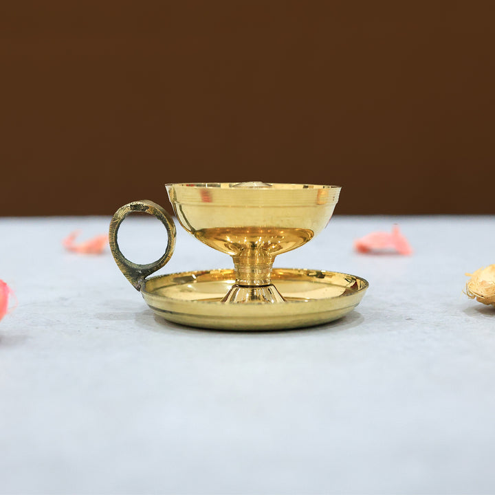 2.5" Wide Brass Deepam (Cup Shaped Diya)