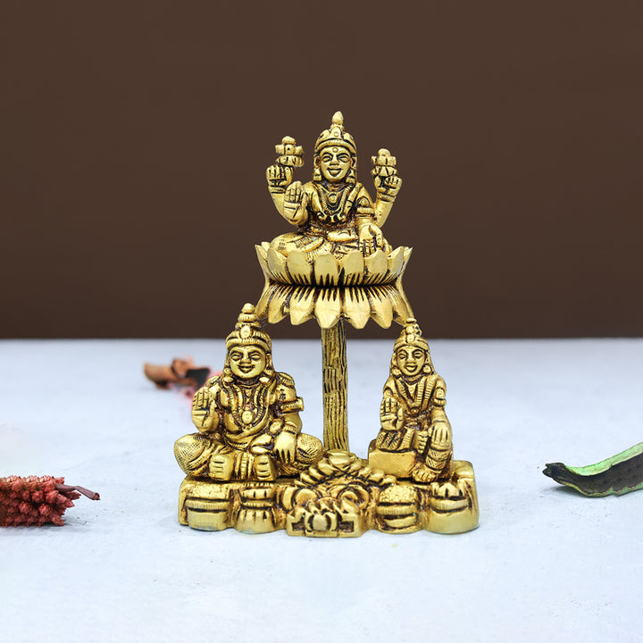 5" Brass Kuber Lakshmi