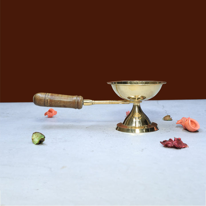 8” Brass Gulab Aarthi