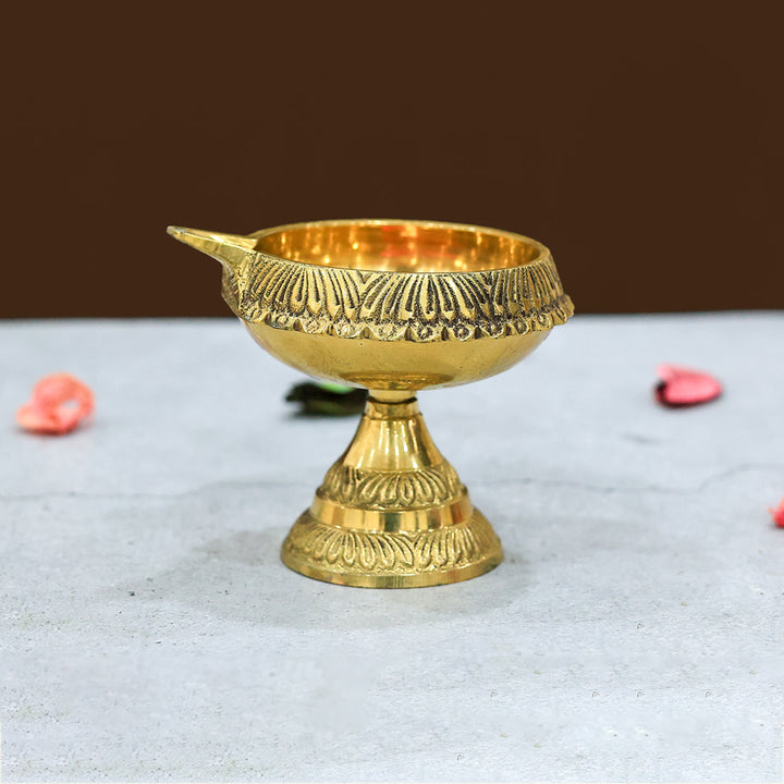 Brass Kuber Deepa with Small Stand