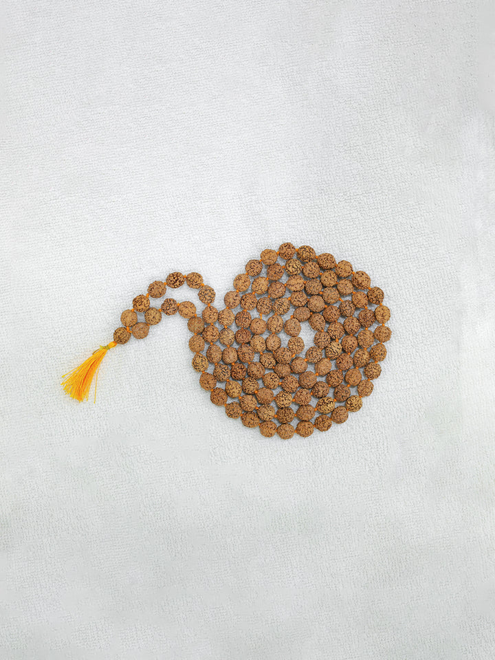 Rudraksha Mala (10mm in Size Each Beads) (Sacred 108-Bead)