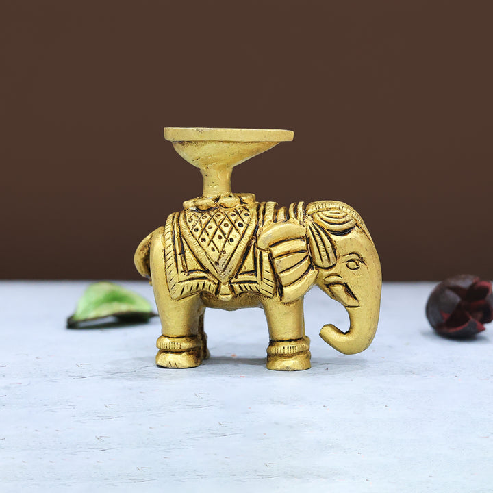 2.75" பித்தளை யானை தீபம்