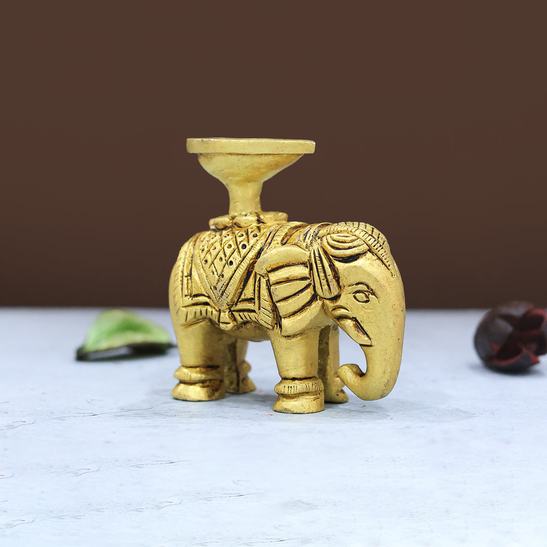 2.75" பித்தளை யானை தீபம்
