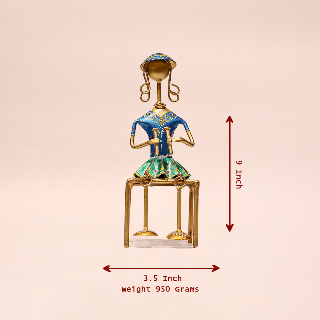 Tribal Sitting Musician Doll | Showcase & Balcony Decorative Item