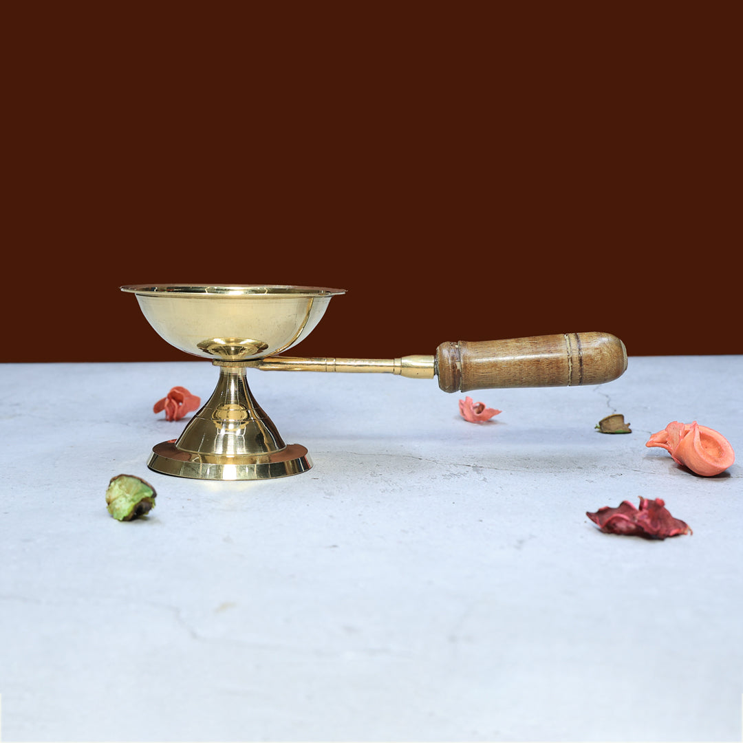 8” Brass Gulab Aarthi