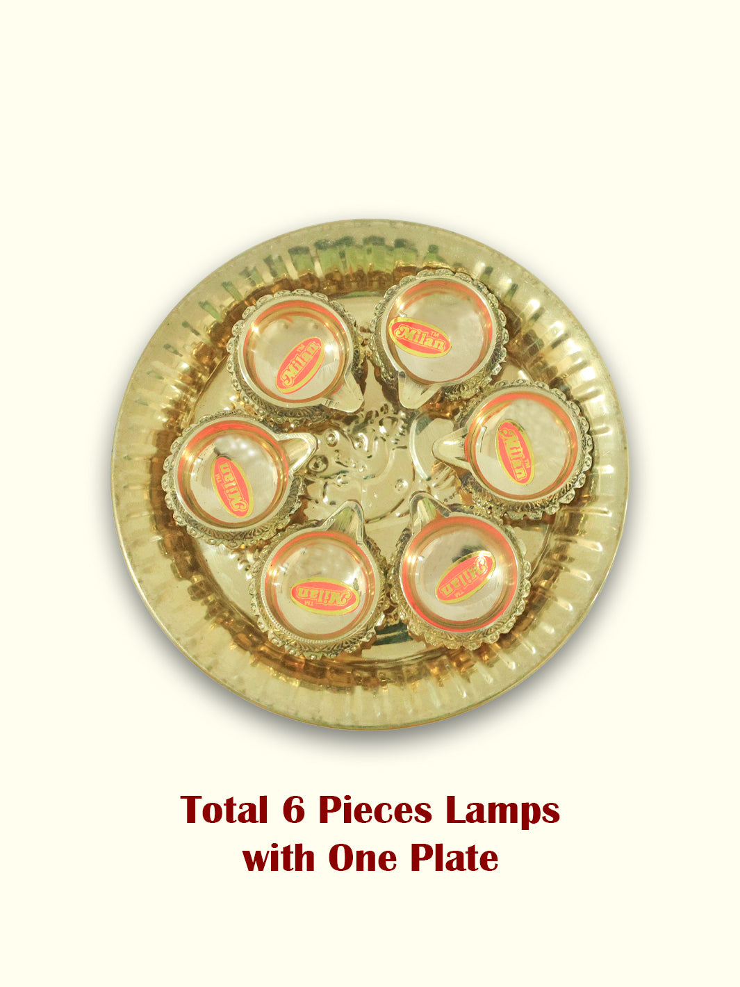 2.5" Wide Brass Kubera Deepam (Pack Of 6)