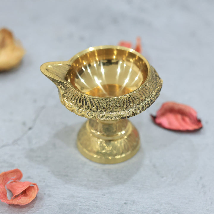2" Brass Kubera Deepam with Stand