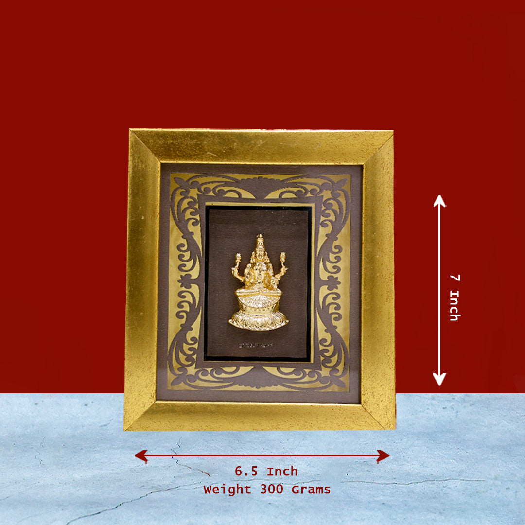 Swarna Lakshmi Photo Frame with Golden Border – 7" x 6.5"
