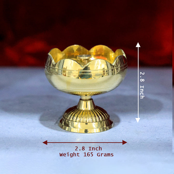 2.8" Brass Tomato Nanda Deepam