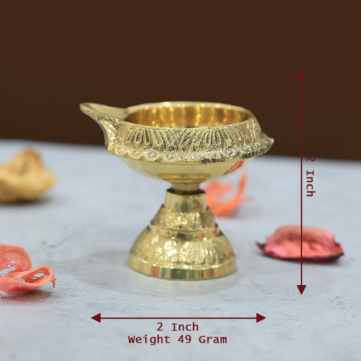 2" Brass Kubera Deepam with Stand