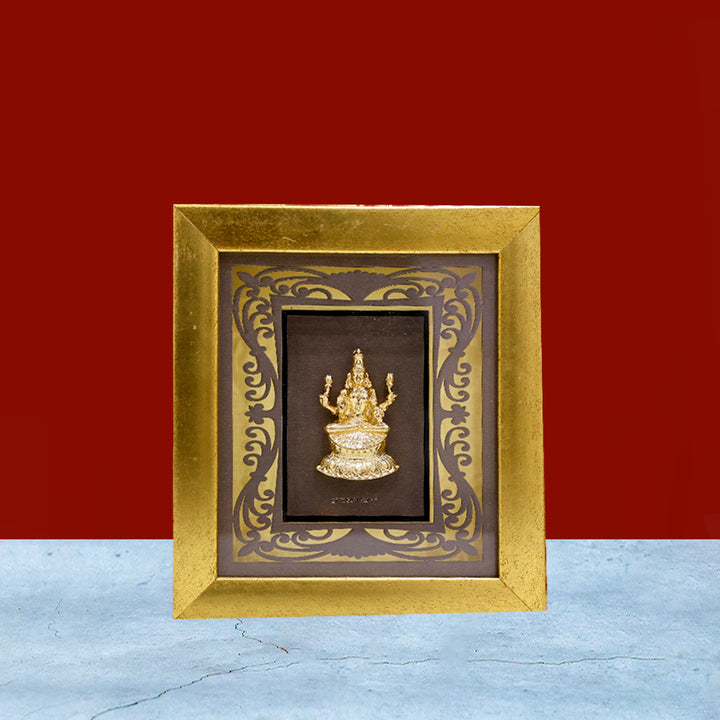 Swarna Lakshmi Photo Frame with Golden Border – 7" x 6.5"