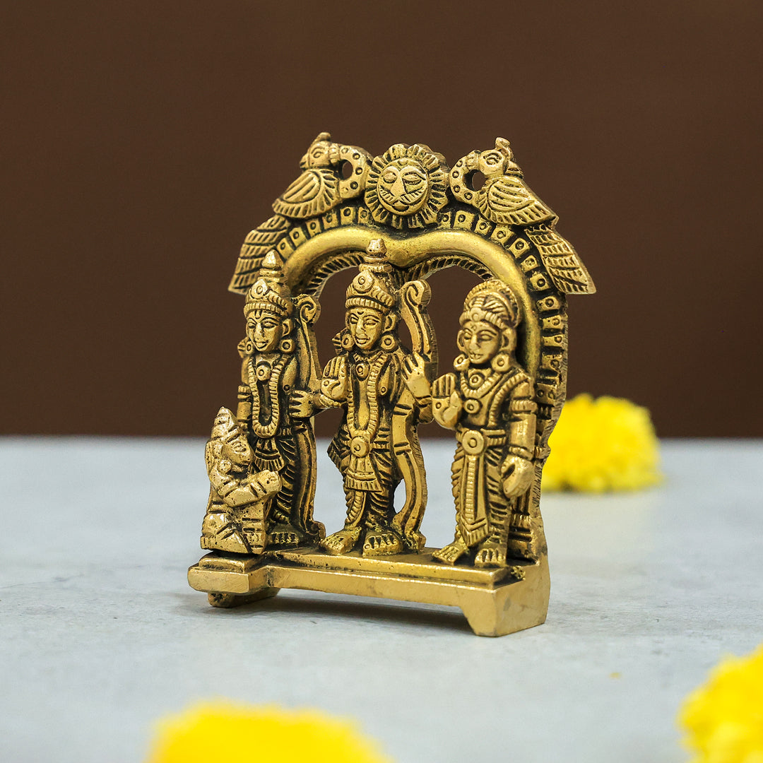 3.5" Brass Arch Ramar Family Idol
