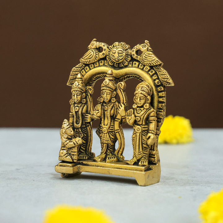 3.5" Brass Arch Ramar Family Idol
