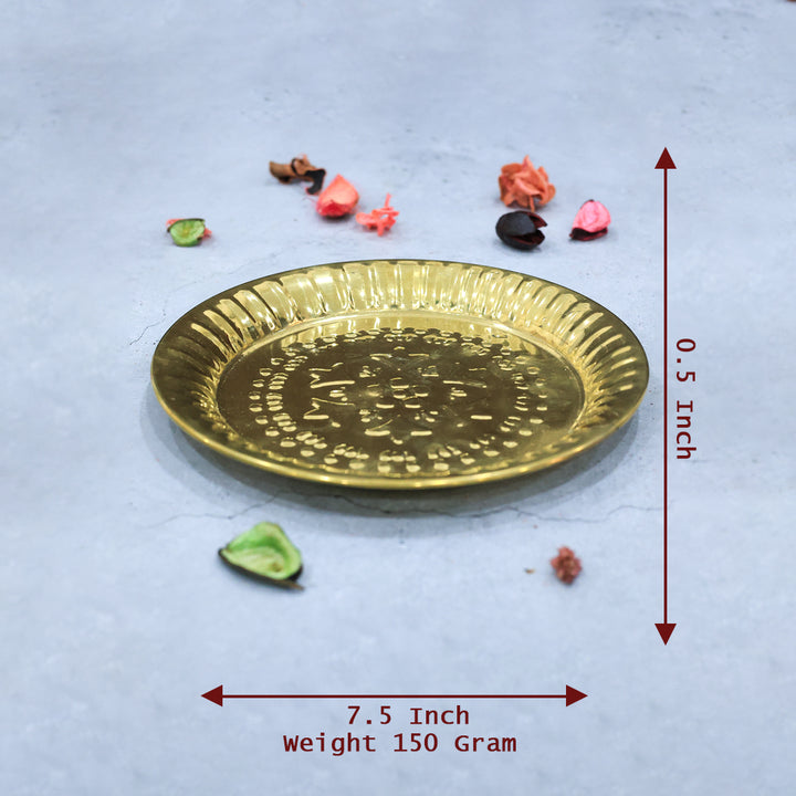 7.5" பித்தளை நாகாஸ் தட்டு