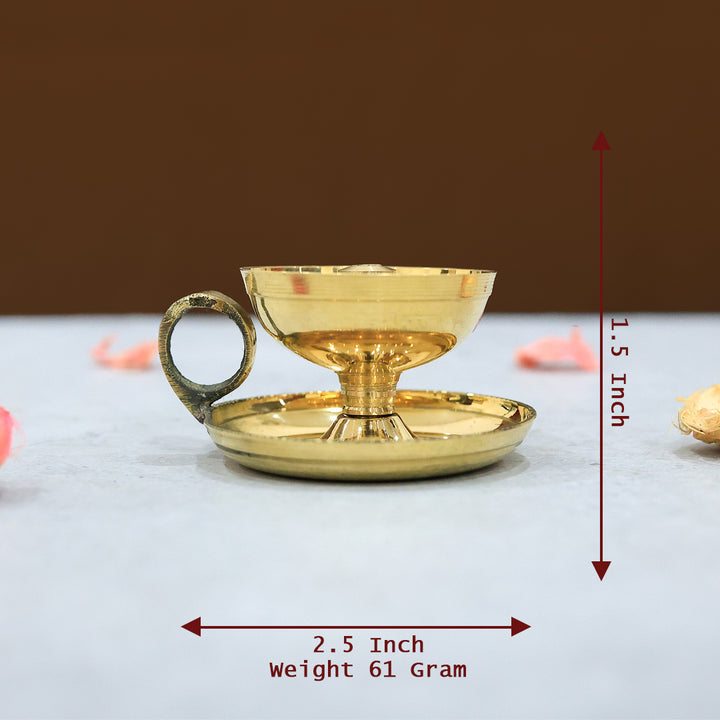 2.5" Wide Brass Deepam (Cup Shaped Diya)