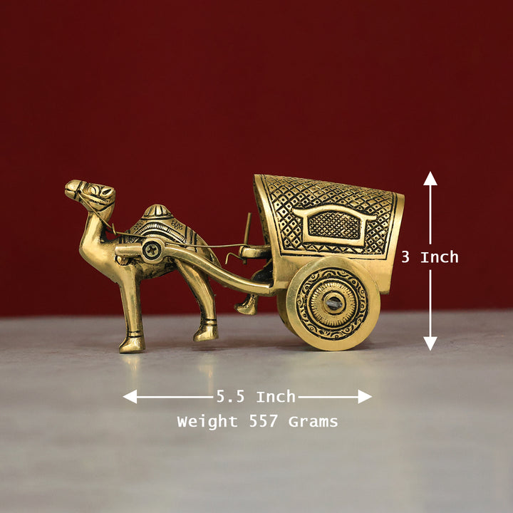 3" பித்தளை ஒட்டக வண்டி