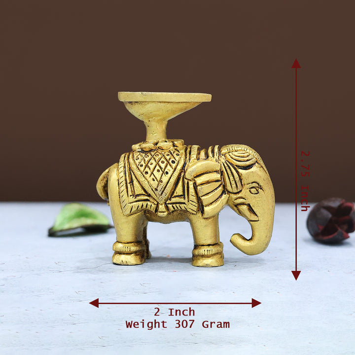 2.75" பித்தளை யானை தீபம்