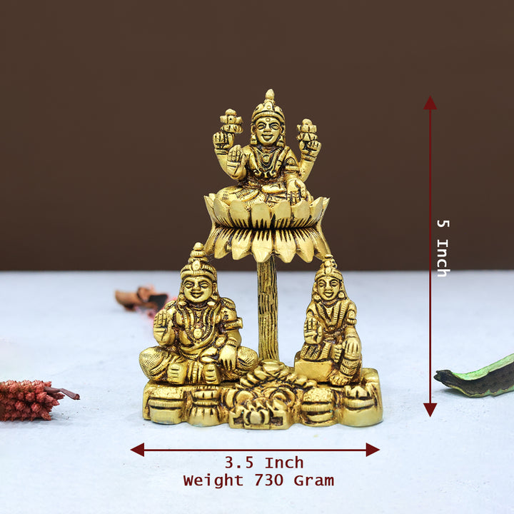 5" Brass Kuber Lakshmi