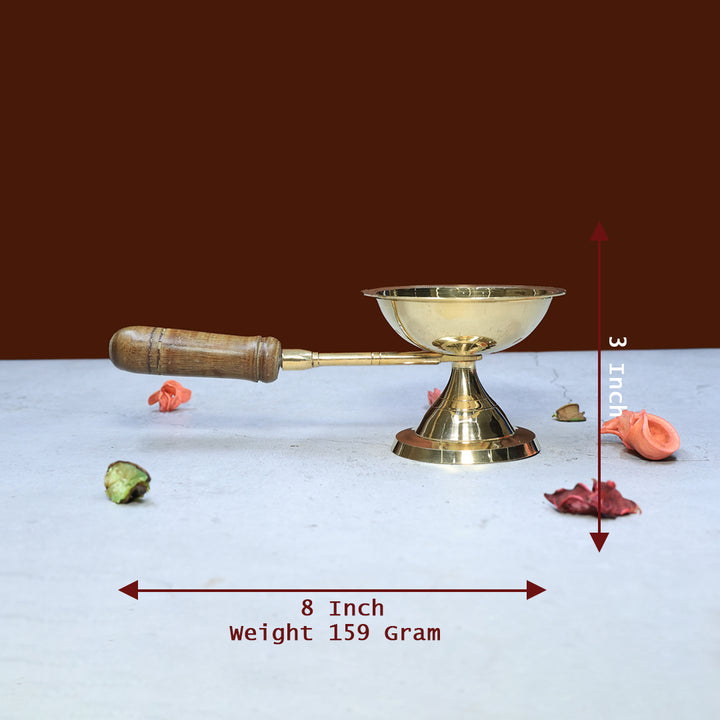 8” Brass Gulab Aarthi