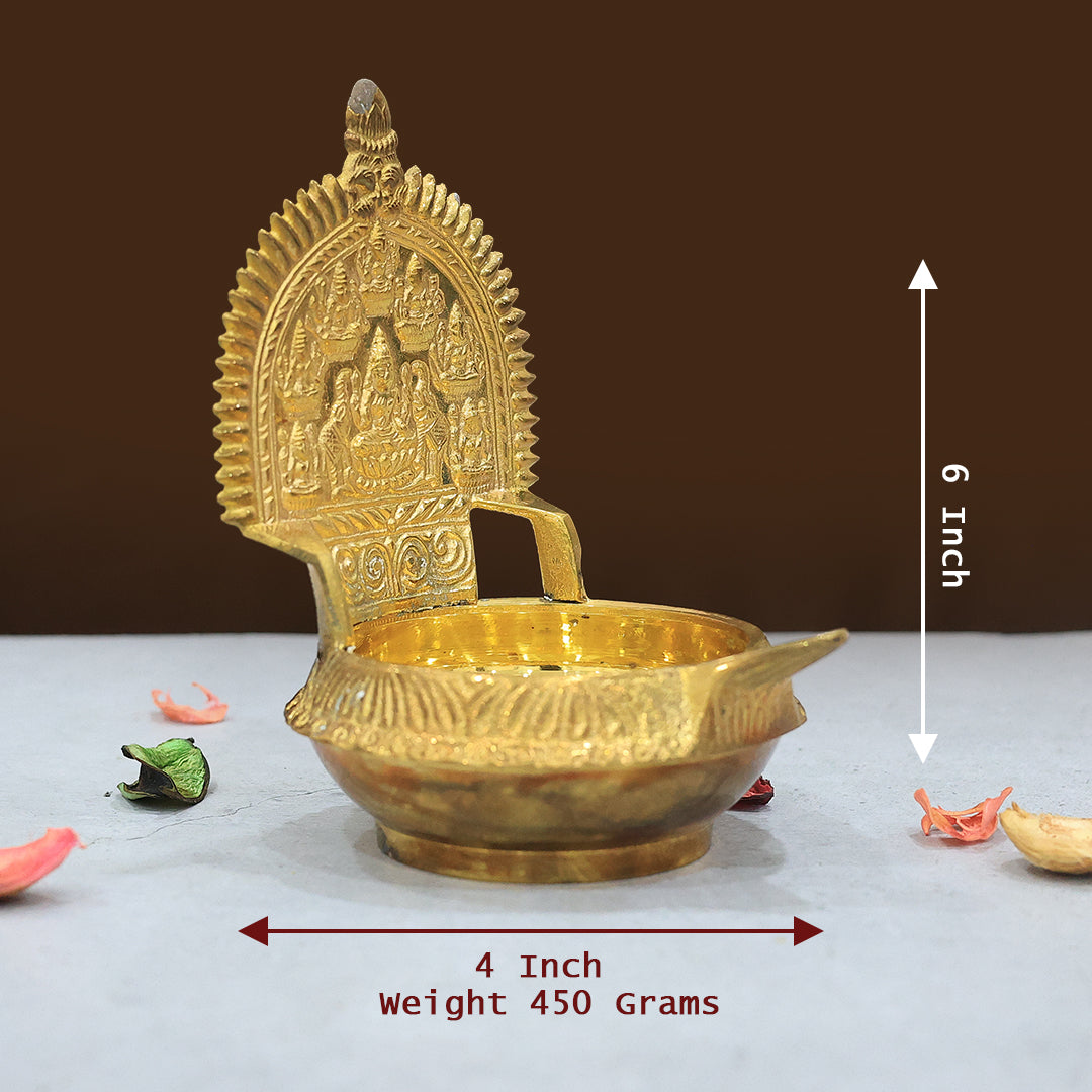 6" అష్టలక్ష్మి దీపం (దీపం)