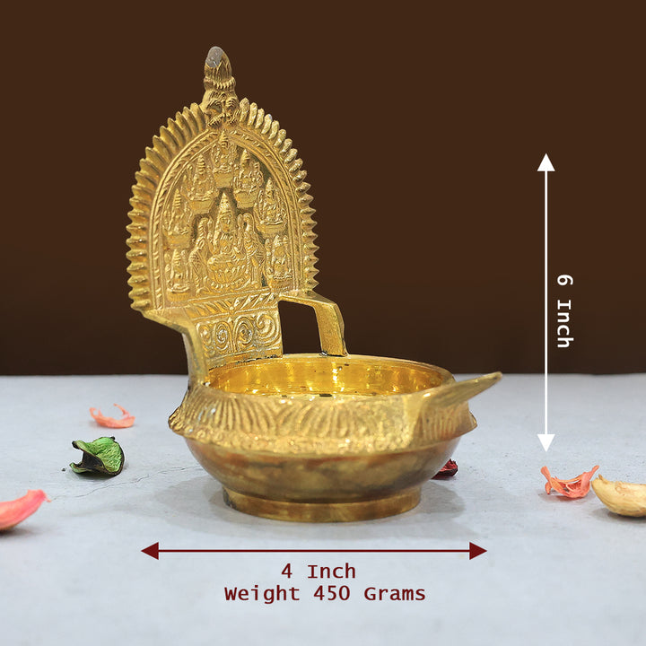 6" అష్టలక్ష్మి దీపం (దీపం)