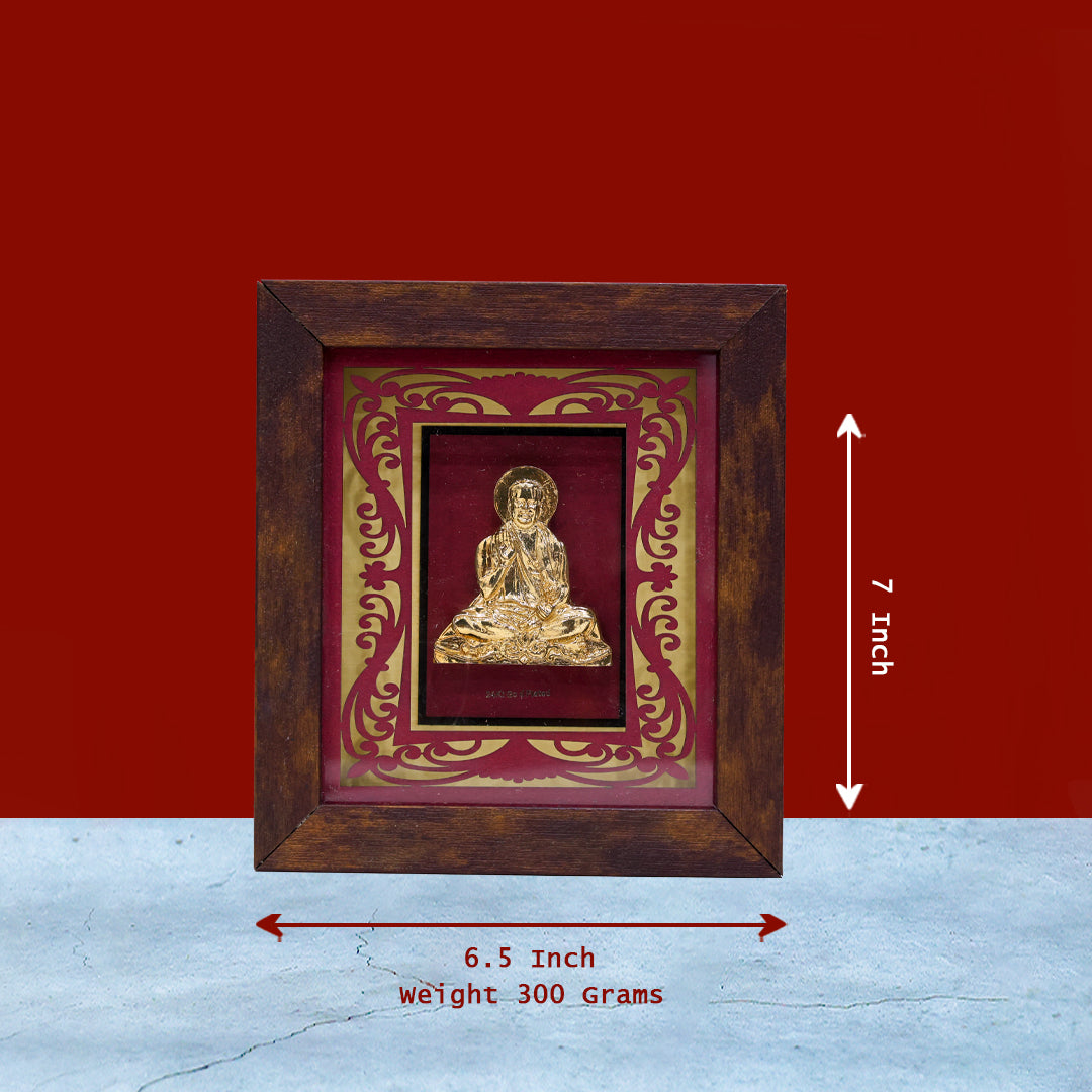 Sri Sakthi Amma Wooden Photo Frame – 7" x 6.5"