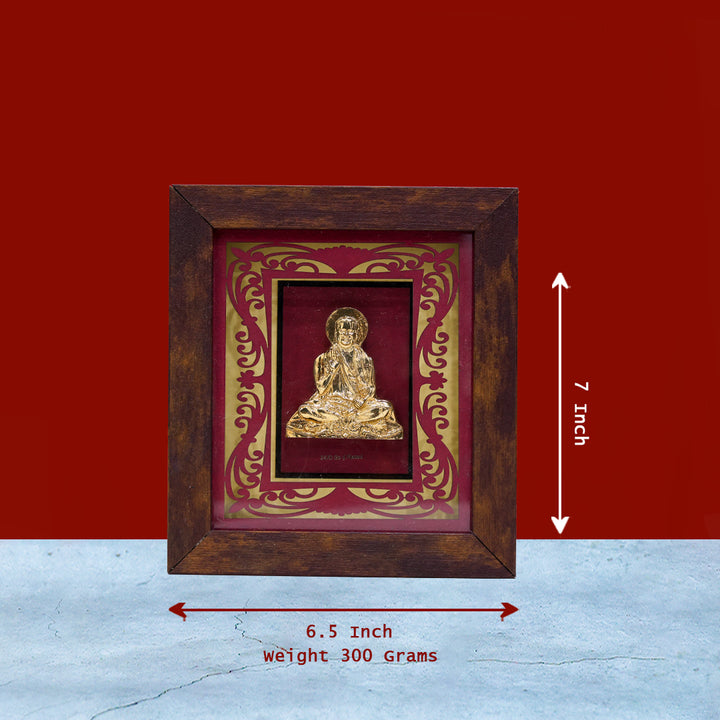 Sri Sakthi Amma Wooden Photo Frame – 7" x 6.5"