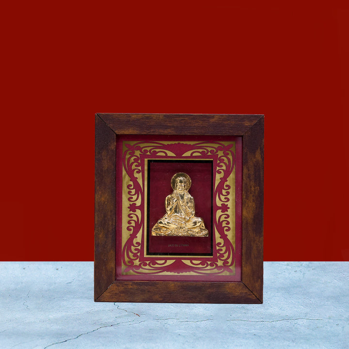 Sri Sakthi Amma Wooden Photo Frame – 7" x 6.5"