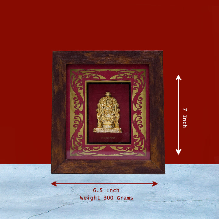 Lakshmi Narayani Wooden Photo Frame – 7" x 6.5"
