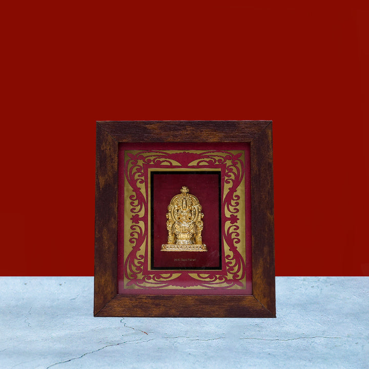 Lakshmi Narayani Wooden Photo Frame – 7" x 6.5"