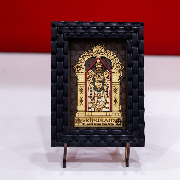Perumal Carving Plate – Wooden Frame | 4.5" x 3.25"