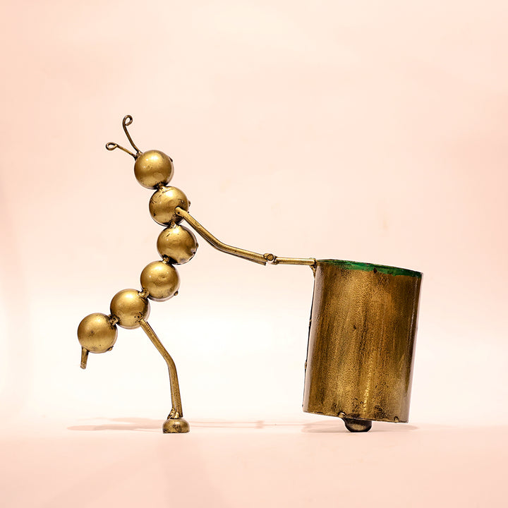 Antique Metal Ant Pen Holder