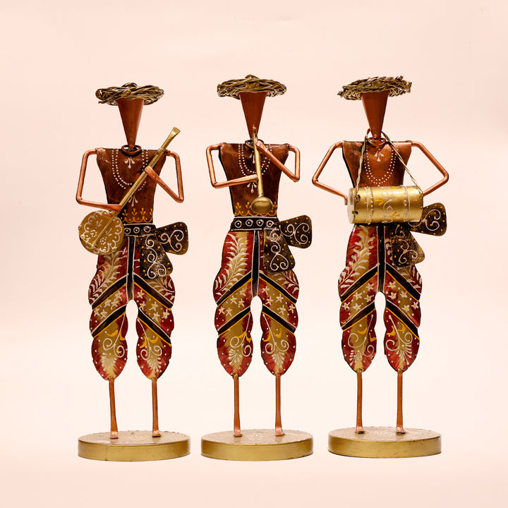 Handcrafted & Handpainted Playing Musicians Set