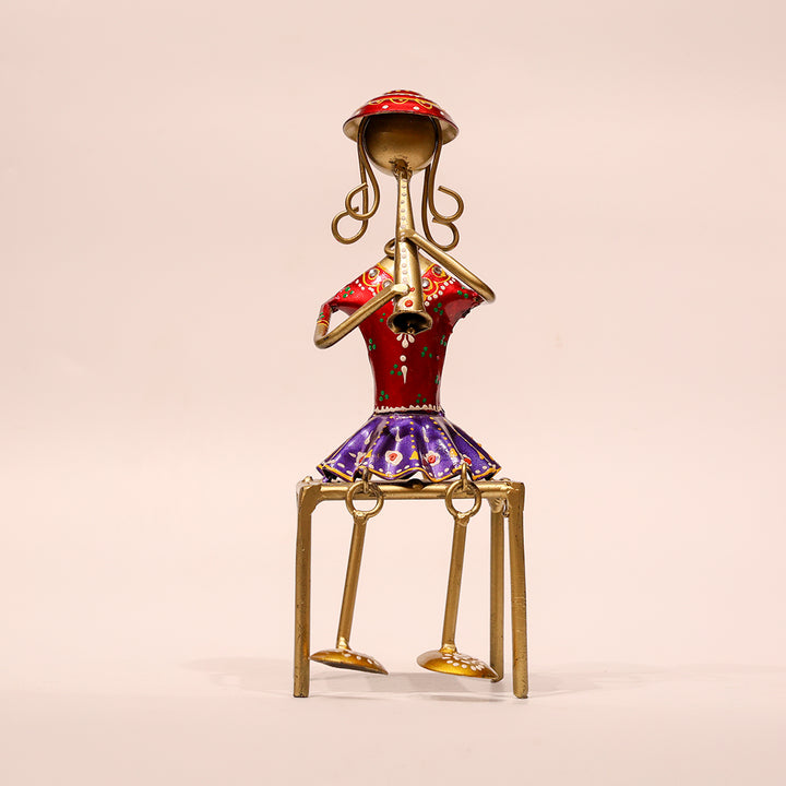 Tribal Sitting Musician Doll | Showcase & Balcony Decorative Item