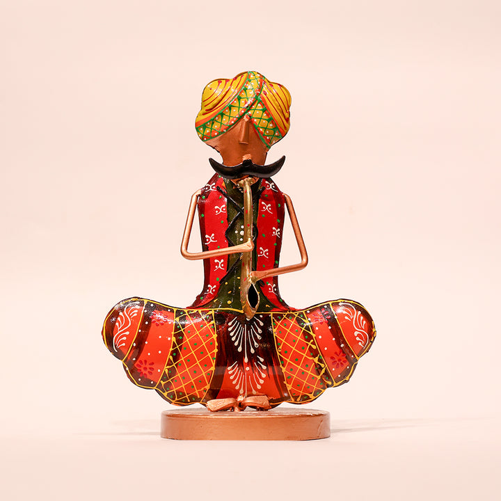 Tribal Rajasthani Sitting Male Musicians Set – 3 Pieces