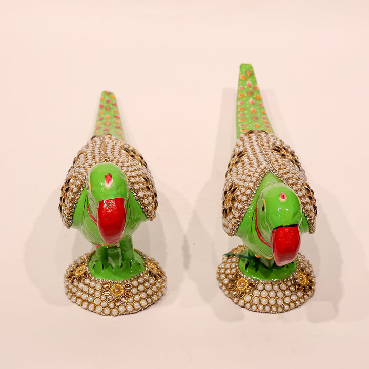 Pair of Decorative Parrot Showpieces