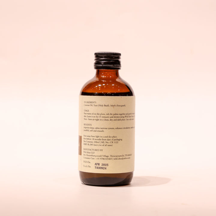 Tulasi Massage Oil – 200ml Bottle | Herbal Wellness Oil