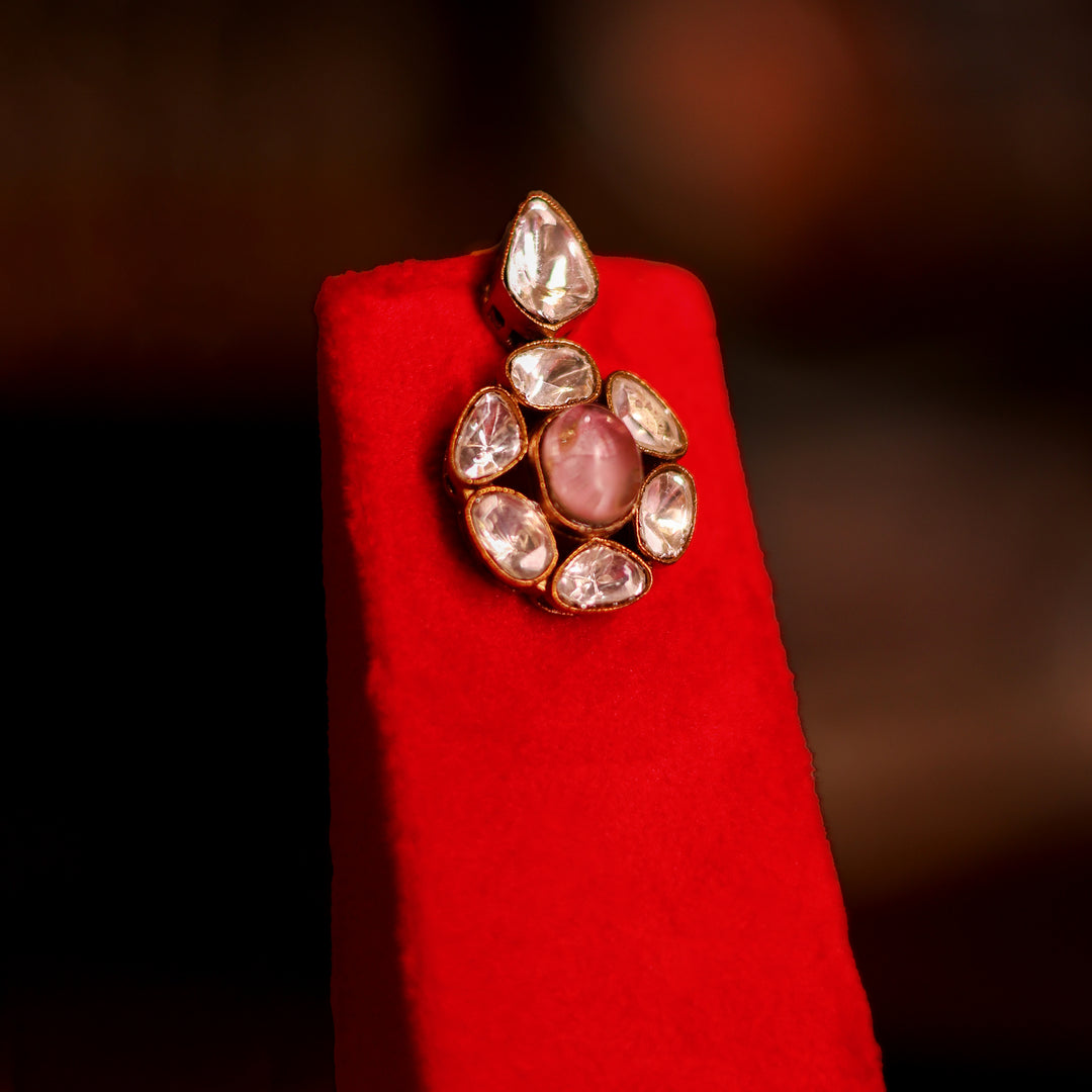 Elegant Kundan & Ruby Necklace Set