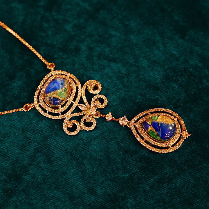 Elegant Pendant Necklace with Matching Earrings