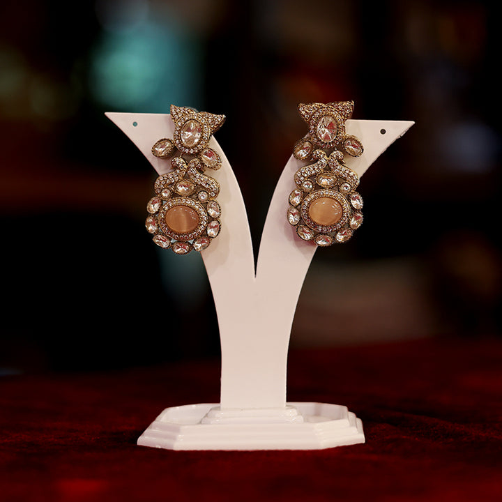 Grand Antique Kundan Necklace with Earrings