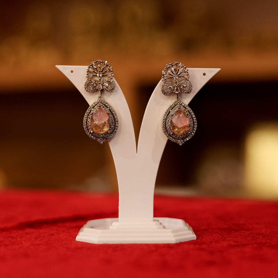 Elegant Designer Pendant Necklace Set with Matching Earrings