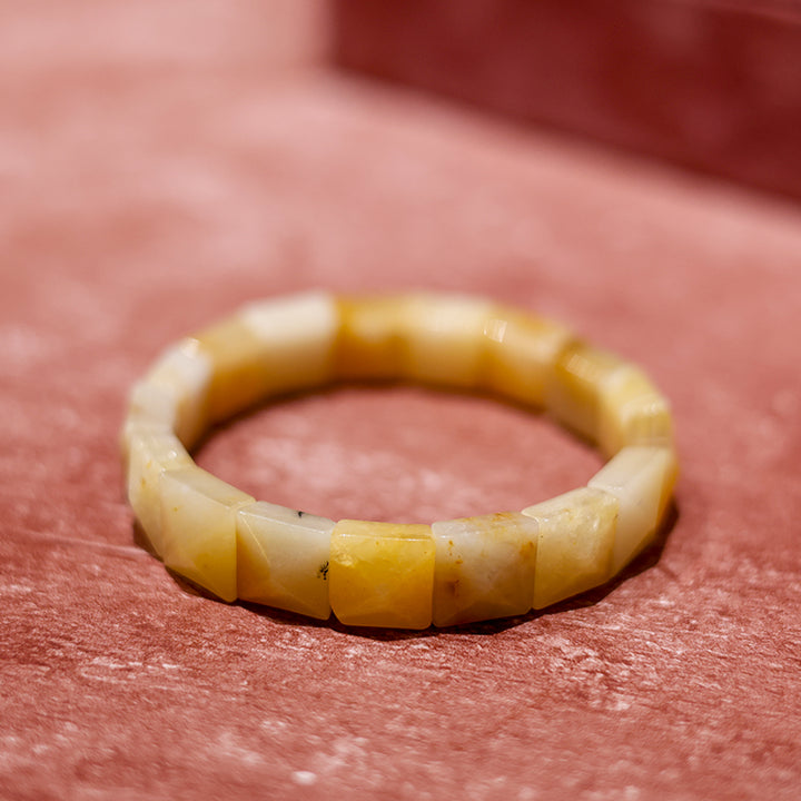 Yellow Jade Agate Bracelet | Positivity & Harmony