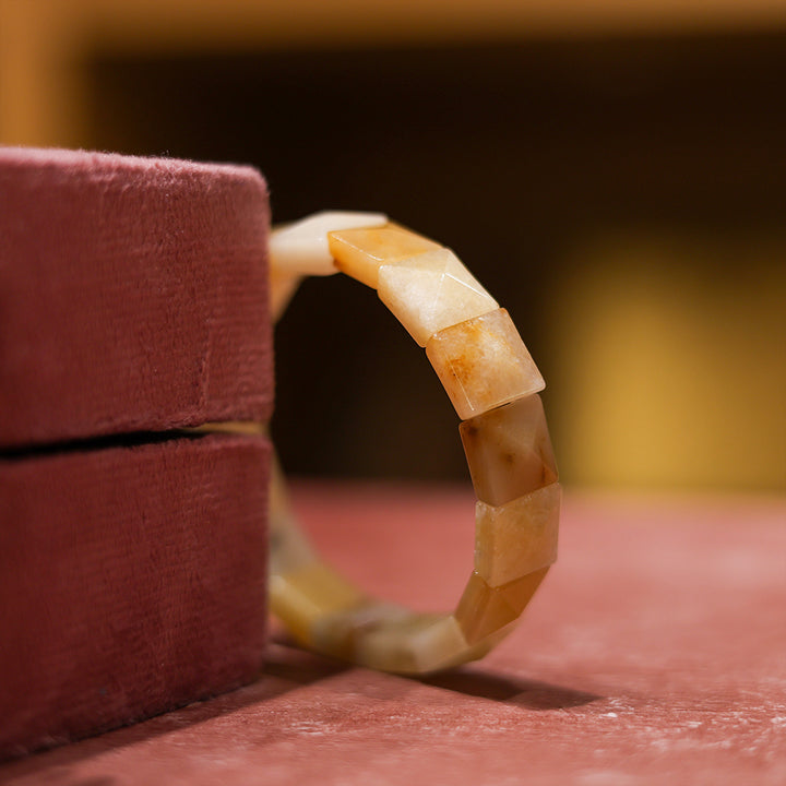 Yellow Jade Agate Bracelet | Positivity & Harmony