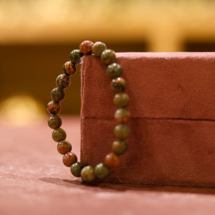 Natural Unakite Bracelet | Balance & Emotional Healing