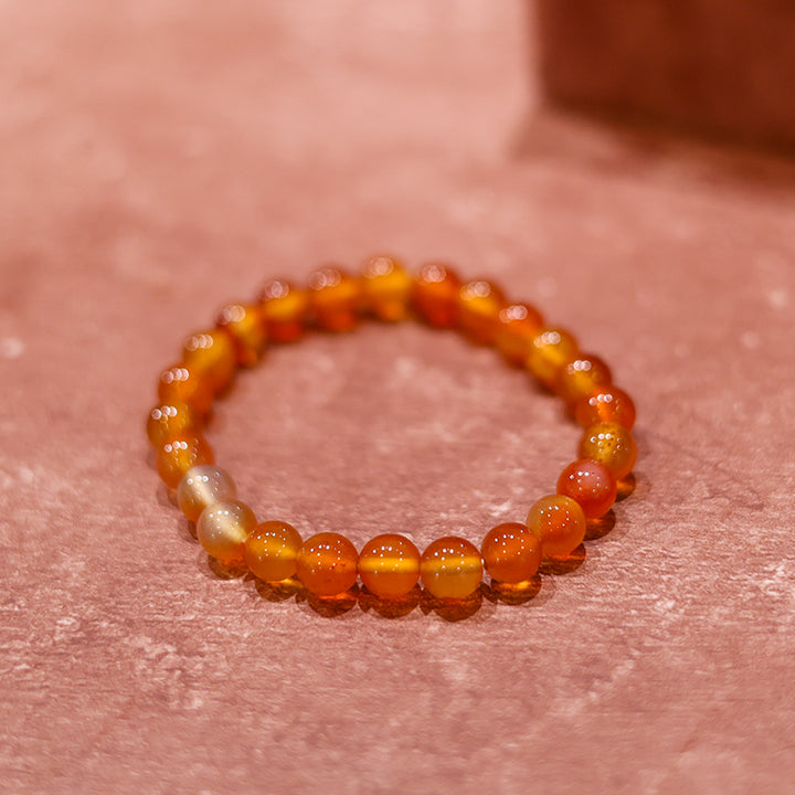 Natural Red Agate Bracelet | Strength & Vitality