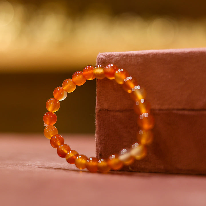 Natural Red Agate Bracelet | Strength & Vitality