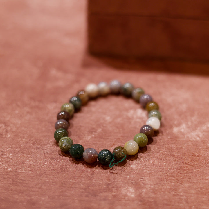 Green Brown Agate Bracelet | Harmony & Stability