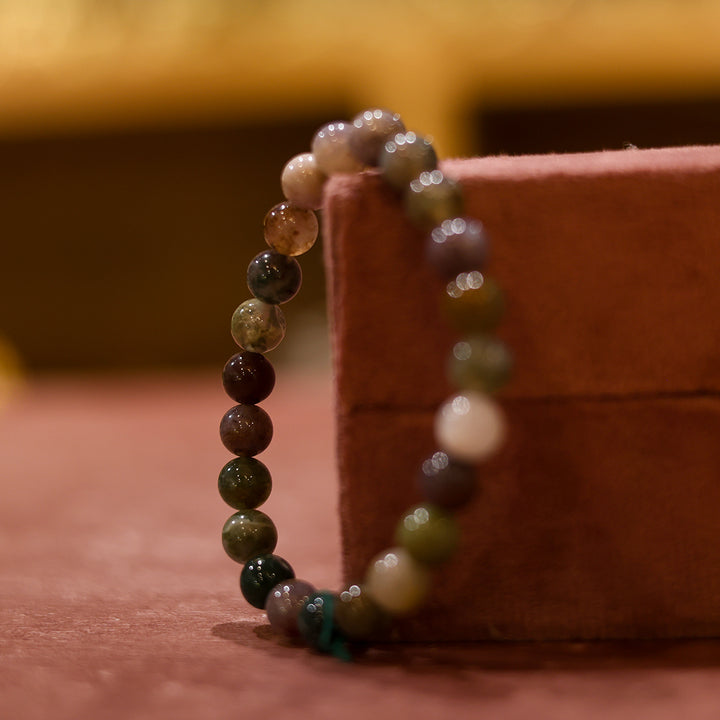 Green Brown Agate Bracelet | Harmony & Stability
